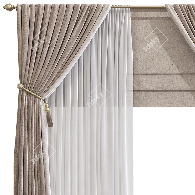 Revamped Curtains 3D model image 2