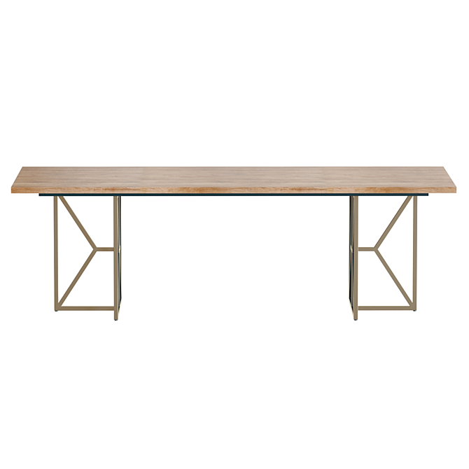 Modern Hayes Rectangular Dining Table 3D model image 5