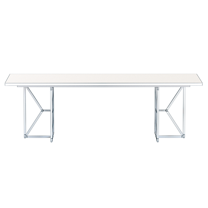 Modern Hayes Rectangular Dining Table 3D model image 6