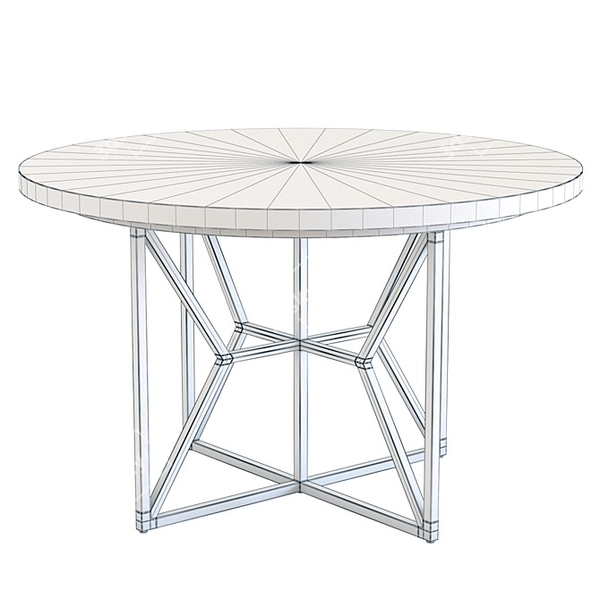 Hayes Round 48" Table: Stylish Dining Essential 3D model image 2