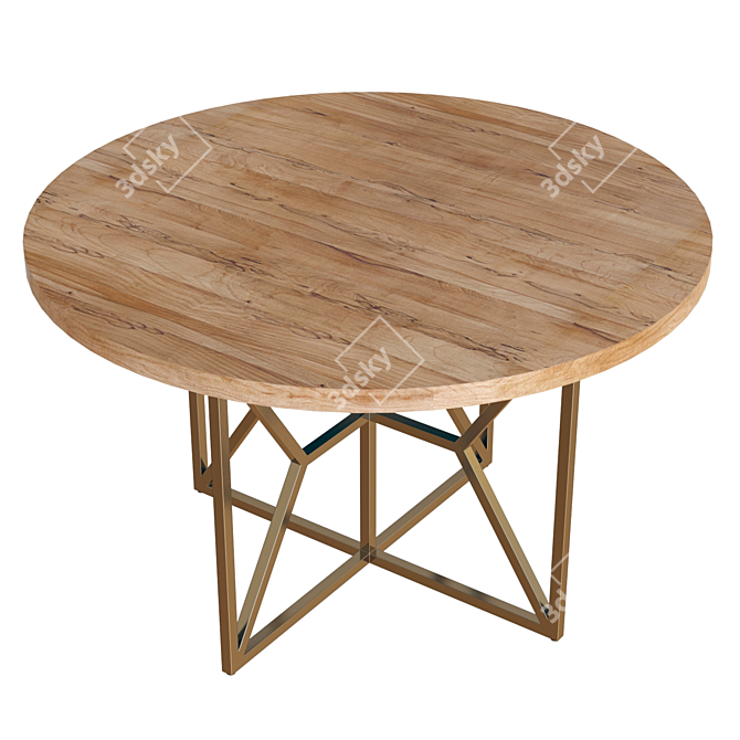 Hayes Round 48" Table: Stylish Dining Essential 3D model image 7