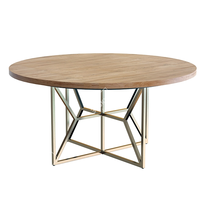 Crate & Barrel Hayes 60" Round Table | High-Quality 3D Model 3D model image 1