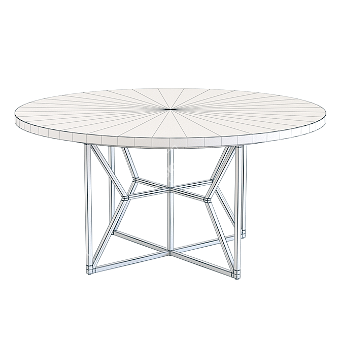 Crate & Barrel Hayes 60" Round Table | High-Quality 3D Model 3D model image 2