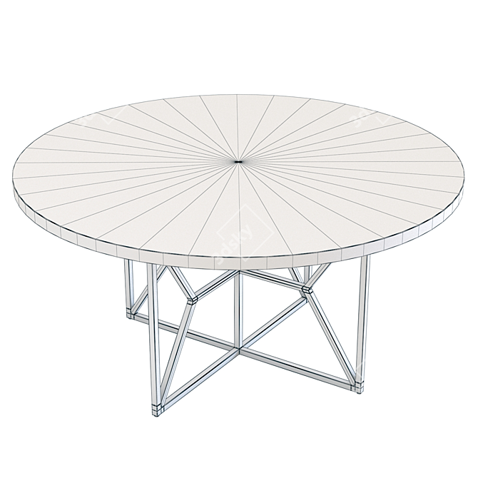 Crate & Barrel Hayes 60" Round Table | High-Quality 3D Model 3D model image 4