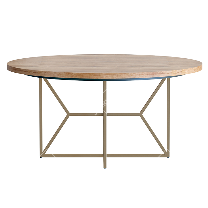 Crate & Barrel Hayes 60" Round Table | High-Quality 3D Model 3D model image 5