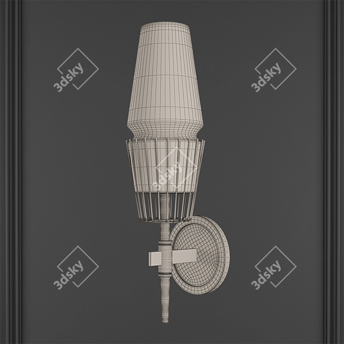 Modern 3D Wall Lamp 3D model image 2