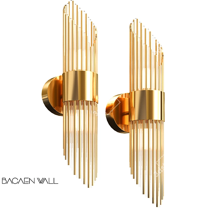 BACAEN WALL: Sleek and Stylish Lighting 3D model image 1