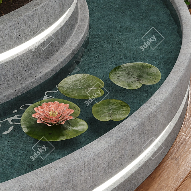 Urban Oasis Bench: Innovative Plant-Set Design 3D model image 4