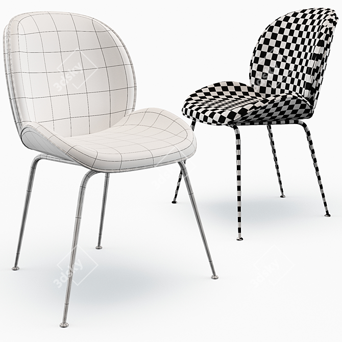  Luxe Velvet Side Chair: Wayfair Beijing 3D model image 3