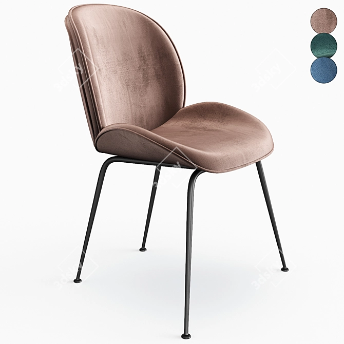  Luxe Velvet Side Chair: Wayfair Beijing 3D model image 5