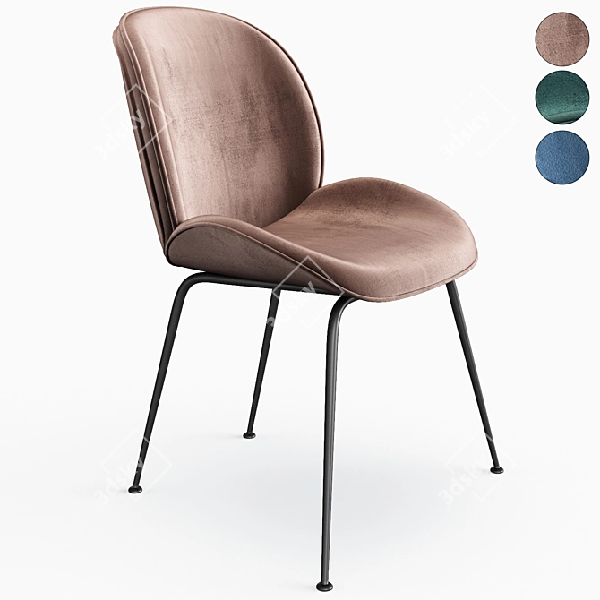  Luxe Velvet Side Chair: Wayfair Beijing 3D model image 6