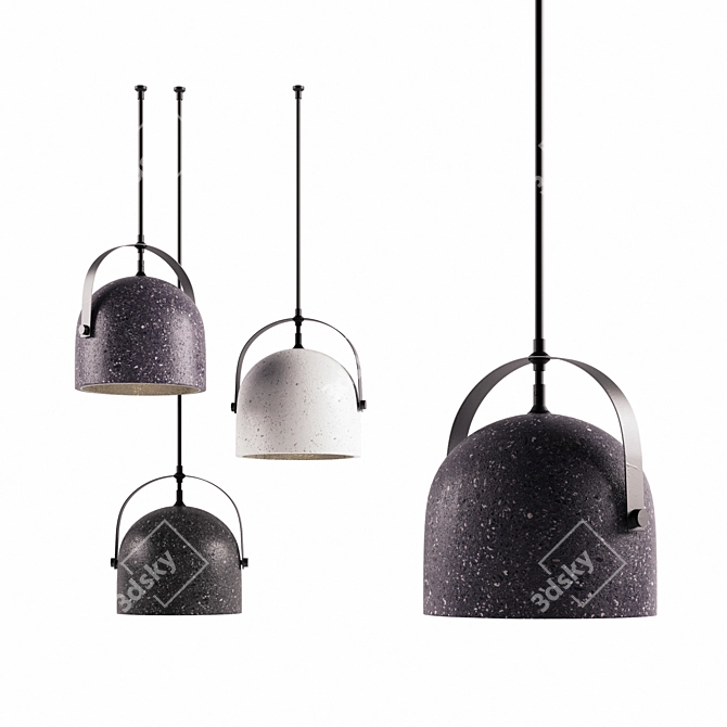 Modern Concrete Pendant Lamp 3D model image 1