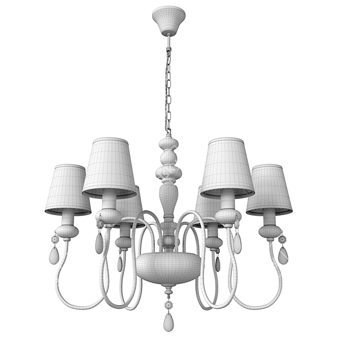 Elegant Meki Chandelier: Classic Style 3D model image 7