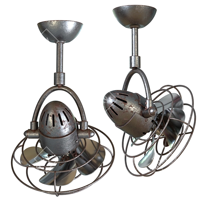 Weatherproof Outdoor Ceiling Fans 3D model image 3