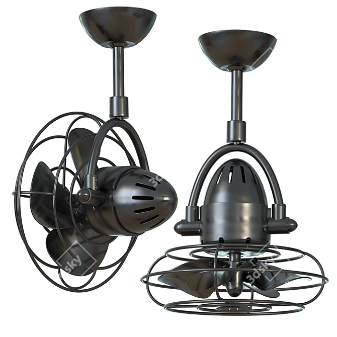 Weatherproof Outdoor Ceiling Fans 3D model image 4