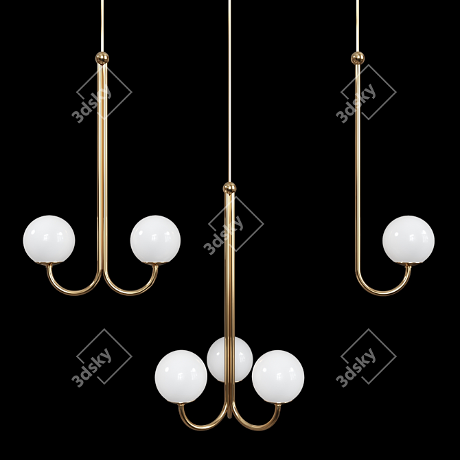 Contemporary Pendant Light: Doret 54 3D model image 1