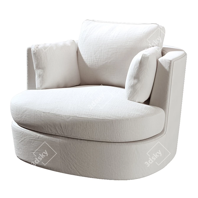 Island of Relaxation: Clarissa Swivel Chair 3D model image 1