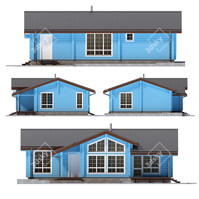 Nordic Dream: Scandinavian House 3D model image 2