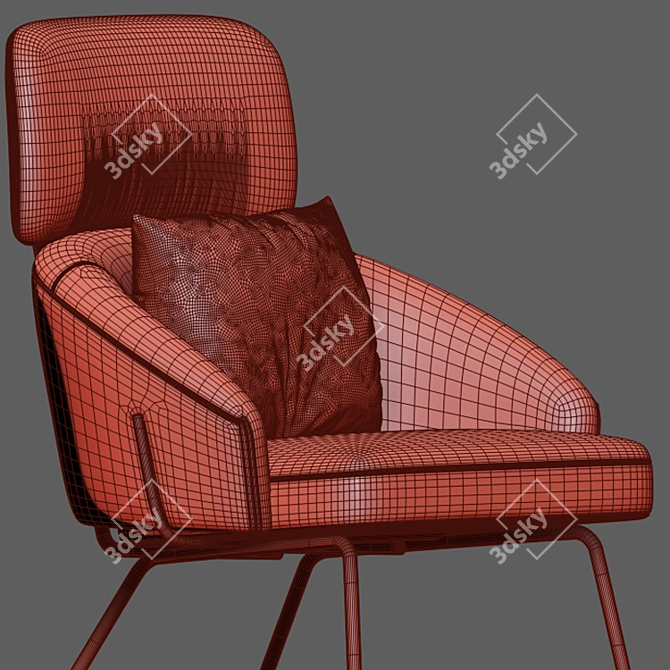 Contemporary Bonaldo Bahia Armchair 3D model image 4