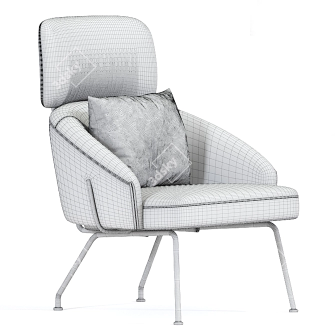 Contemporary Bonaldo Bahia Armchair 3D model image 5