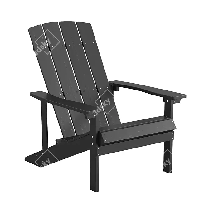 Weatherproof Adirondack Garden Chair 3D model image 7