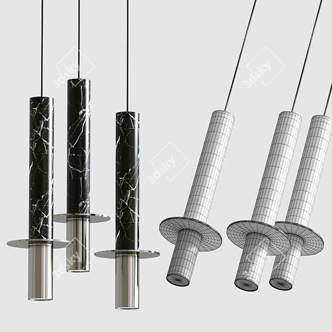 Minimalist Meta Pendant Light 3D model image 2