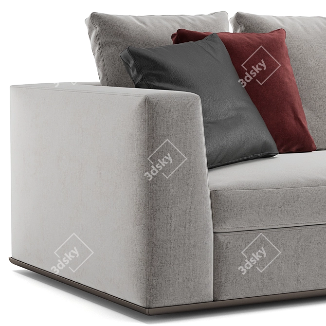 Elegant Minotti Powell Sofa: Sleek Design, Maximum Comfort 3D model image 5