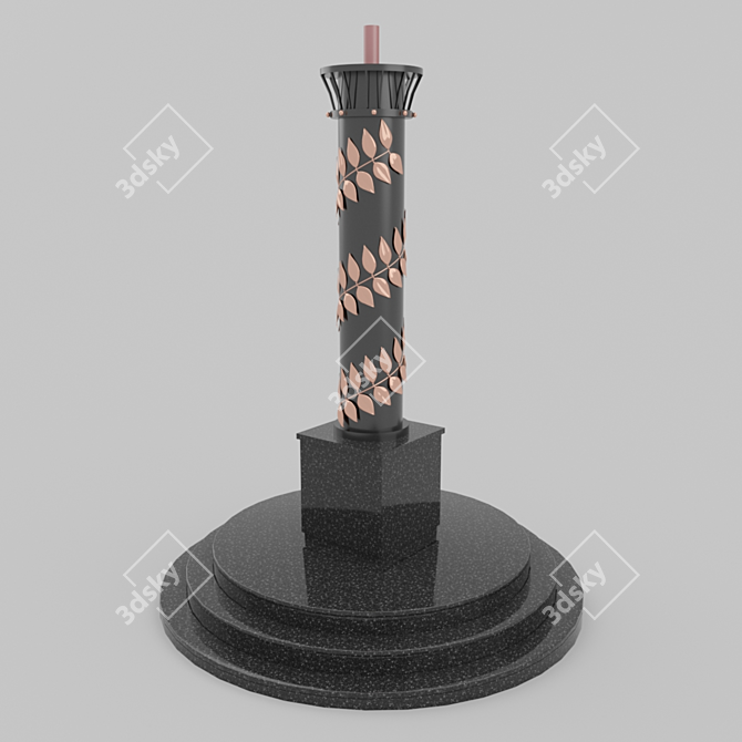 Eternal Flame Sculpture 3D model image 1