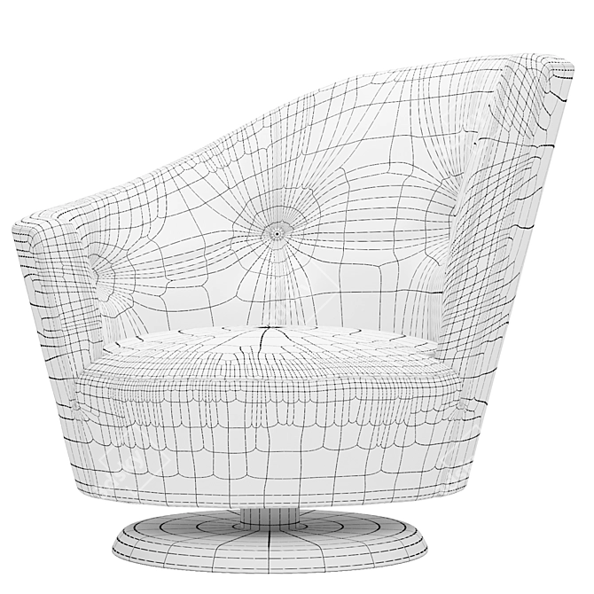 Elegant Italian Giorgetti Chair 3D model image 5