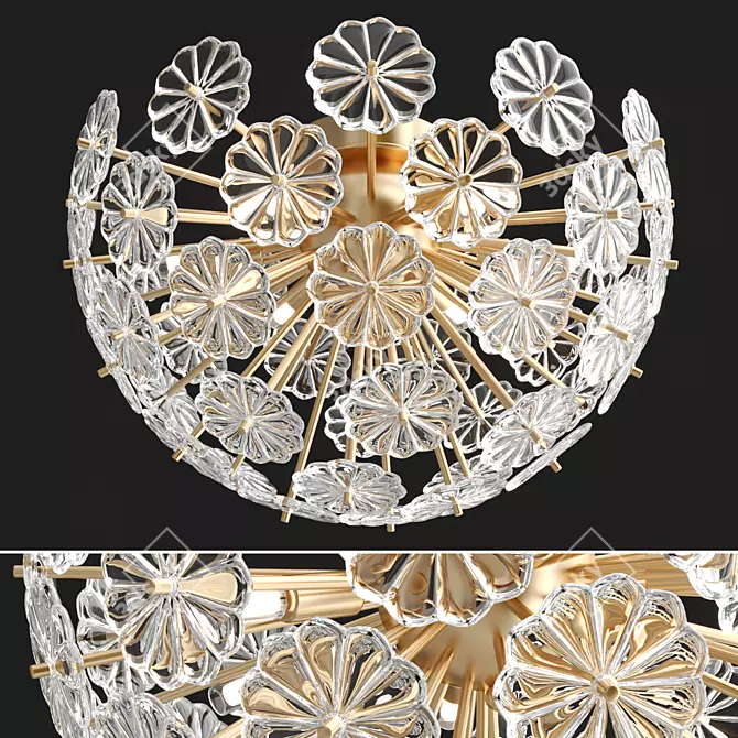 Elegant Pienene Ceiling Chandelier 3D model image 1