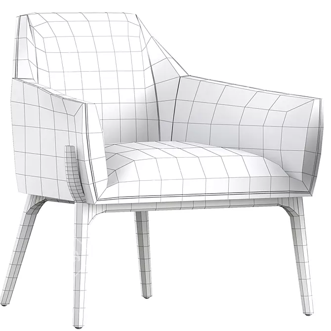 Nido Lounge Chair: Modern Comfort for Your Space 3D model image 5