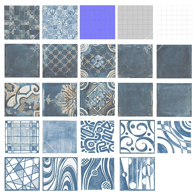 Versatile Wall Tile Collection 3D model image 5