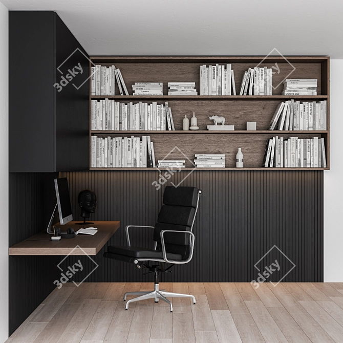 ErgoHome Office Desk Set 3D model image 2