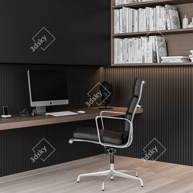 ErgoHome Office Desk Set 3D model image 3