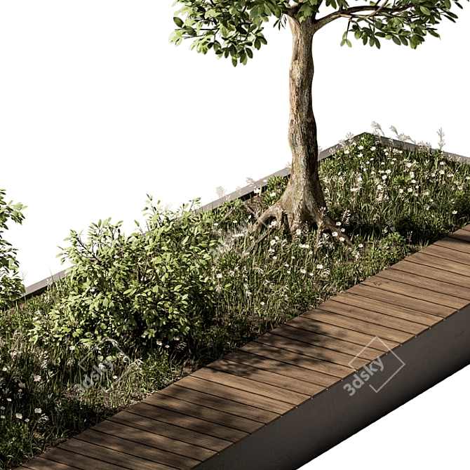 Urban Oasis Bench Set 24 3D model image 3