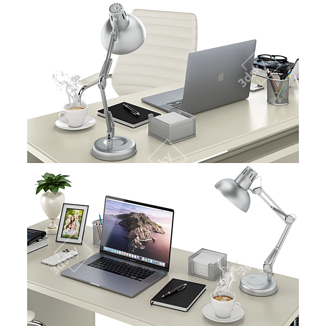 Sleek MacBook 5 for Productive Work 3D model image 5