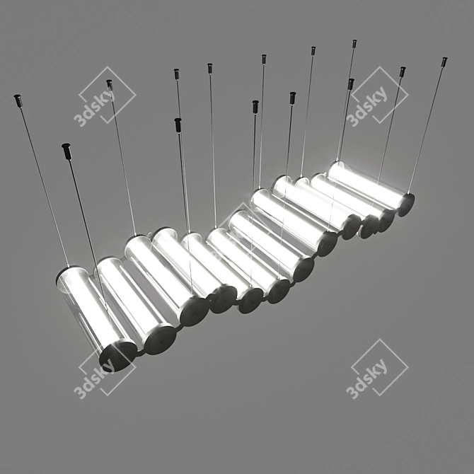 WaveLight: Modern Hanging LED Luminaire 3D model image 3