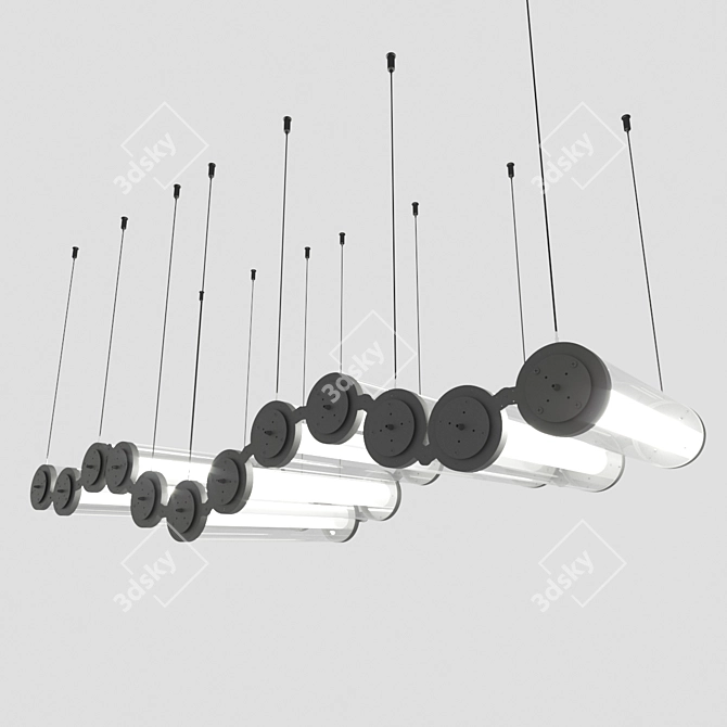 WaveLight: Modern Hanging LED Luminaire 3D model image 4