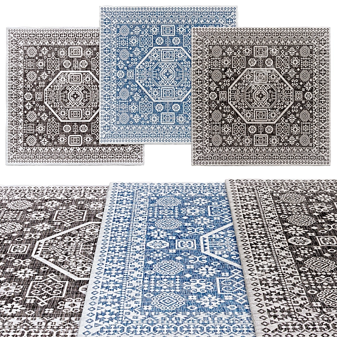 Square Rugs Collection | 3 Sizes 3D model image 1