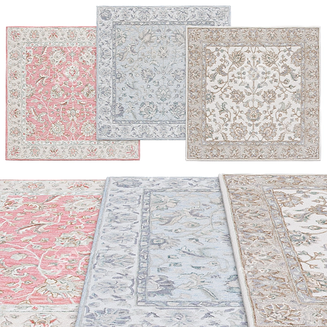 Square Rugs | Various Sizes 3D model image 1