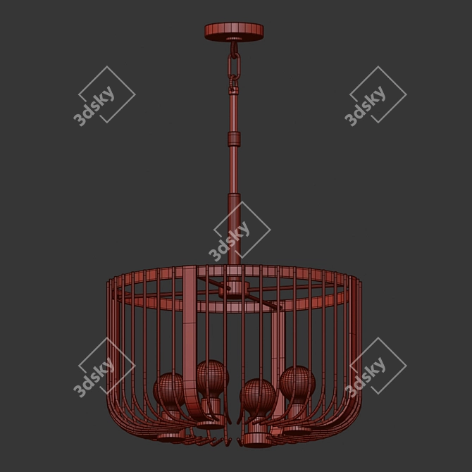 Elegant Norfolk Chandelier 3D model image 3