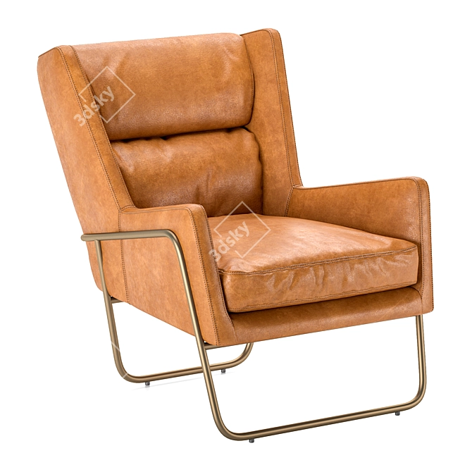 Wembley Leather Lounge Chair 3D model image 1