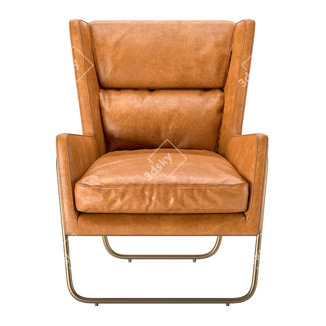 Wembley Leather Lounge Chair 3D model image 2