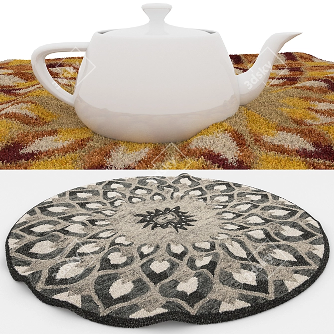 Round Rugs Set 297 3D model image 3