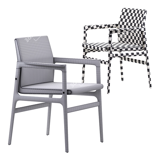 Ipanema Chair: Elegant Simplicity 3D model image 3