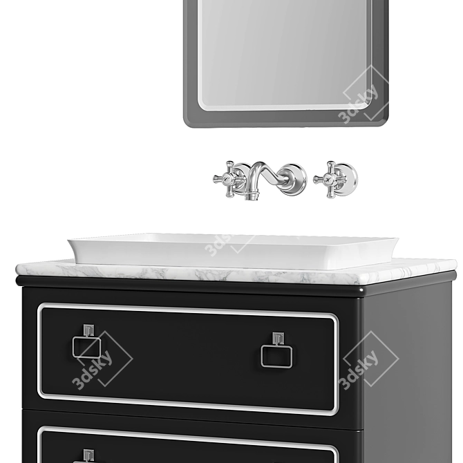 MIA ITALIA TORINO Washbasin Set 3D model image 4