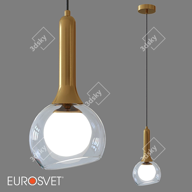 Fantasy Glass Pendant Lamp by Eurosvet 3D model image 3