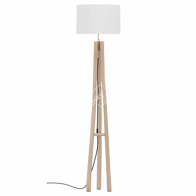 Rustic Charm: Lucelia Floor Lamp 3D model image 3