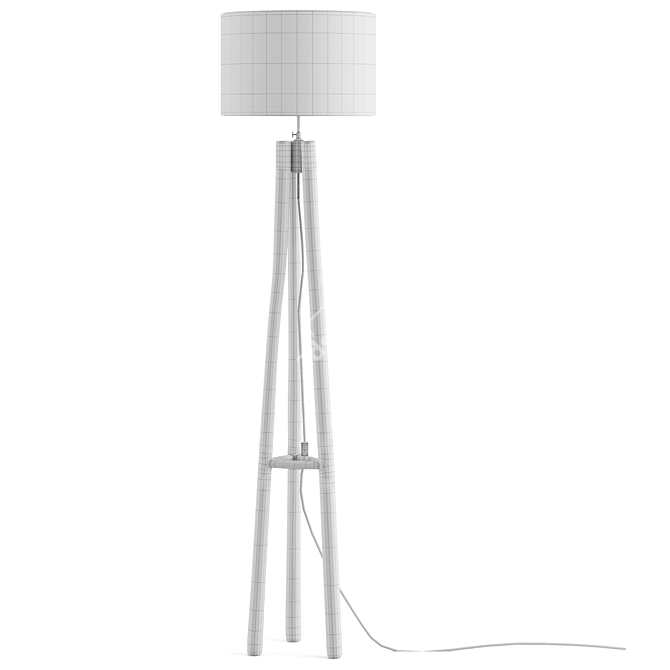 Rustic Charm: Lucelia Floor Lamp 3D model image 6