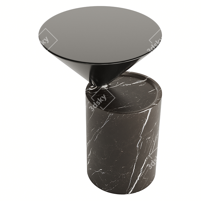 Elegant De La Espada Laurel Marble Side Table 3D model image 4